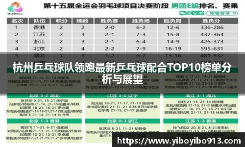 杭州乒乓球队领跑最新乒乓球配合TOP10榜单分析与展望